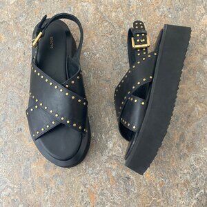 Maeve Anthropologie Chrissy Platform Sandals Shoes Black